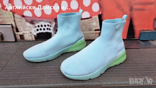 Английски дамски кецове тип чорап-RIVER ISLAND, снимка 9 - Кецове - 40269328