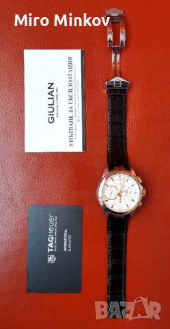 ПРОДАВАМ ЗЛАТЕН ЧАСОВНИК TAG HAUER, модел LINK Calibre 16, като нов, снимка 4 - Мъжки - 52707003