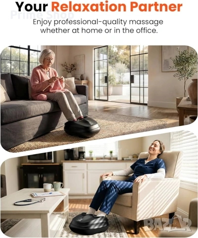 Електрически шиацу масажор за крака с въздушна компресия и загряване Bob & Brad, снимка 7 - Масажори - 51720575