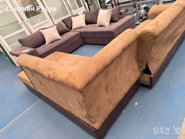 НОВ 110955 разтегателен ъглов холов Диван Принцес или Калифорния / канапе с ракла и функция сън -цен, снимка 6 - Дивани и мека мебел - 52027673