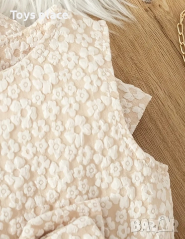 7/8 Нова празнична рокля + сако, подходяща за първи учебен ден, снимка 3 - Детски рокли и поли - 51662229