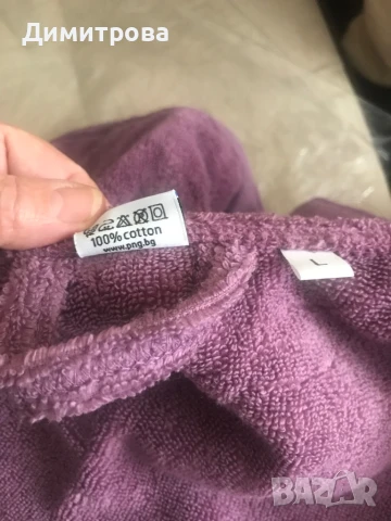 Халат за баня с качулка - лилав, снимка 4 - Други - 47493173