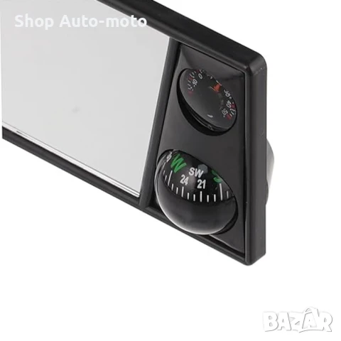 Огледало за обратно виждане Automat, Двойно, С компас и термометър, снимка 2 - Аксесоари и консумативи - 50868894