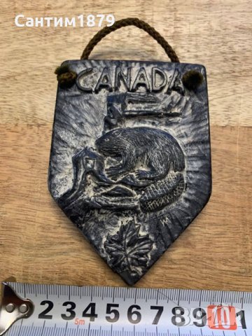 Интересен ръчно изработен канадски керамичен сувенир, снимка 2 - Пана - 35133215