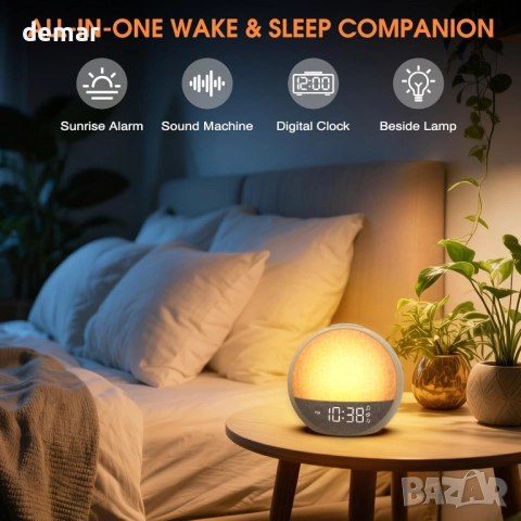 APUZOM Дигитален нощен часовник с будилник за деца, за хора с тежък сън (бежов), снимка 3 - Други - 52637320