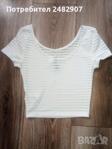 Къса дамска блуза "Н&М" , снимка 2 - Тениски - 42559035