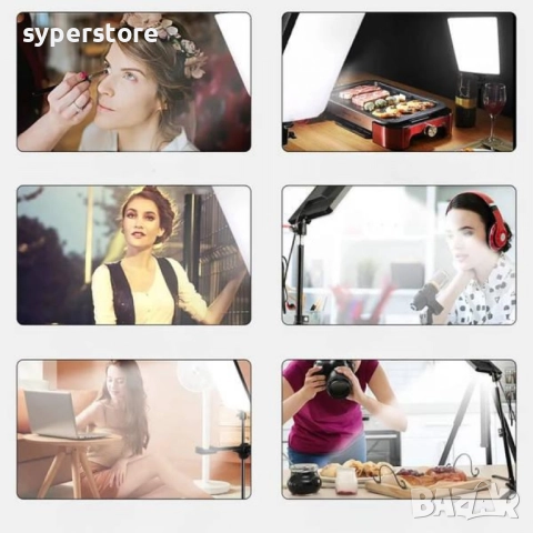 Професионална LED лампа Digital One SP01126 PL-26, за видео заснемане и за студийно осветление с три, снимка 7 - Селфи стикове, аксесоари - 51506851