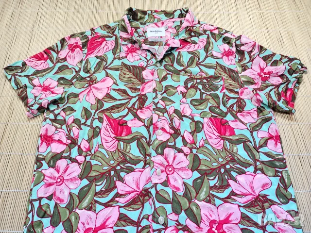 ОФЕРТА 📍 Goodfellow & Co Tropical / M / мъжка риза с къси ръкави, снимка 10 - Ризи - 55938210