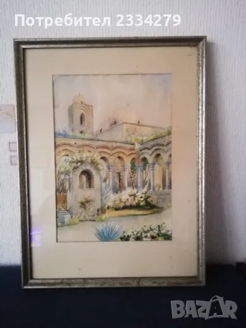 Стари авторски картини поставени в масивни дървени рамки. , снимка 5 - Картини - 47684911