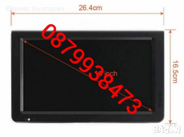  НАМАЛЕНИЕ Портативен LCD телевизор 12/220V Цифров тунер DVB Батерия, снимка 2 - Телевизори - 37470343