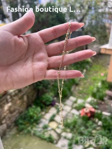 Златно синджирче с топченца подходящо за колие и гривна ❤️, снимка 2 - Колиета, медальони, синджири - 52412407