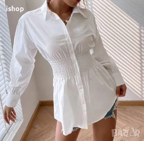 Дамска Цикламена Риза, снимка 3 - Ризи - 48475836