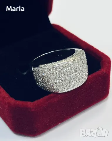Дамски пръстен бяло злато и брилянти, снимка 8 - Пръстени - 49970848