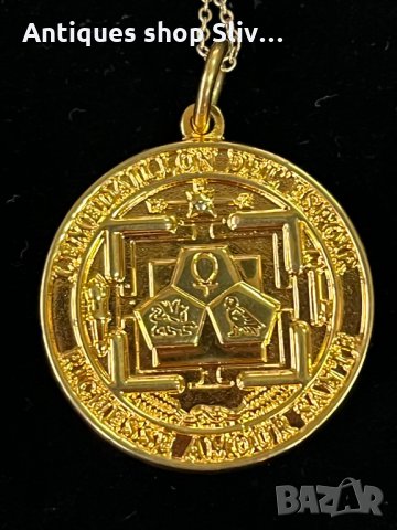 Сребърен медальон с позлата "Медальон на надеждата" №1519, снимка 3 - Антикварни и старинни предмети - 35150804