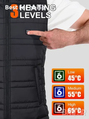 Отопляем елек унисекс UNBON със супермощна батерия 14400mAh, снимка 3 - Якета - 48486119