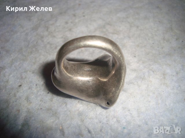 ДИЗАЙНЕРСКИ АРТ СРЕБЪРЕН КУХ ПРЪСТЕН ЛАКИРАНО СРЕБРО 925 ПРЕКРАСНА РЪЧНА МАЙСТОРСКА ИЗРАБОТКА 27305, снимка 14 - Пръстени - 36797587