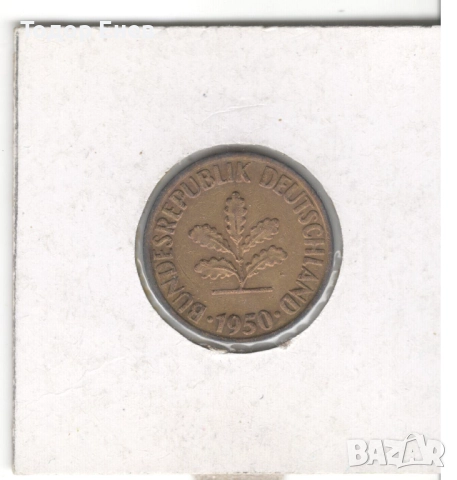 Germany-10 Pfennig-1950 J-KM# 108, снимка 3 - Нумизматика и бонистика - 52540588