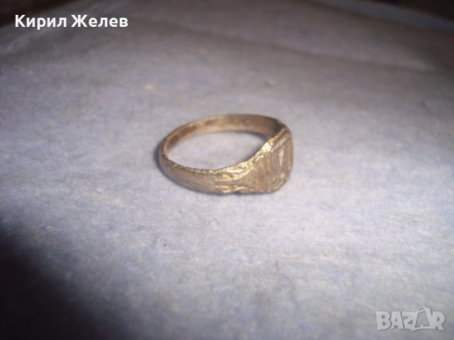СТАРИНЕН САЧАНЕН ПРЪСТЕН с МОНОГРАМ БУКВА - И - МАЙСТОРСКА РЪЧНА ИЗРАБОТКА САЧАН 27543, снимка 5 - Антикварни и старинни предмети - 36828954