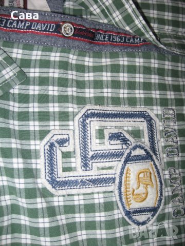 Ризи CAMP DAVID  мъжки,Л-ХЛ  /бяла,зелено каре/, снимка 4 - Ризи - 39049233