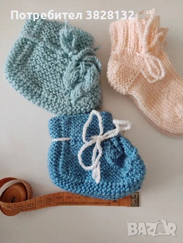 бебешки плетени терлички/чорапки, снимка 3 - Други - 51403859