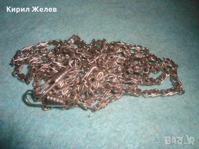 СРЕБРИСТА ВИНТИДЖ ПЛЕТКА ВЕРИЖКА за ДАМСКА ЧАНТИЧКА или КЮСТЕК за ДЖОБЕН ЧАСОВНИК 25322, снимка 4 - Колиета, медальони, синджири - 35353318