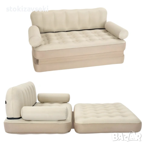 Двоен надуваем матрак с разтегателен диван за спане