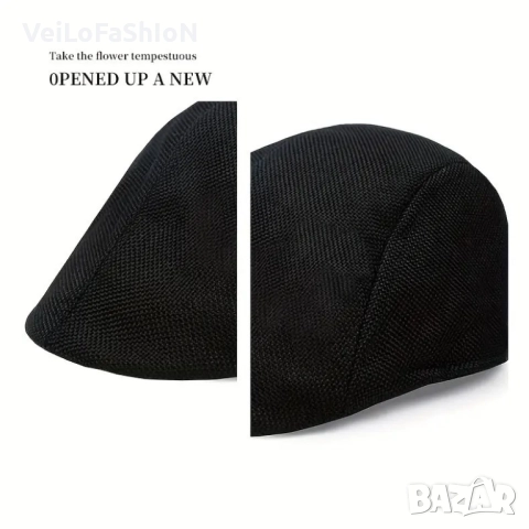 Нов мъжки каскет в черен цвят, снимка 2 - Шапки - 51497219
