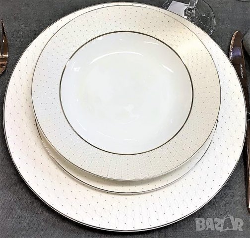 Сервиз за хранене "Цветето на живота"за 12 човека използваем в съдомиялна машина, снимка 3 - Сервизи - 38703698