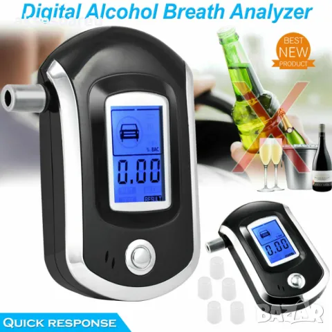 Дрегер тестер детектор анализатор за тестване на алкохол с LCD дисплей детектор за полиция, снимка 2 - Друга електроника - 48536293