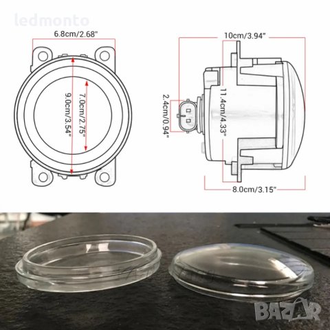 Стъкла за халогени за Honda CR-V, Fit, Pilot, City и Acura TSX 90 мм стъкло халоген, снимка 5 - Аксесоари и консумативи - 42614111