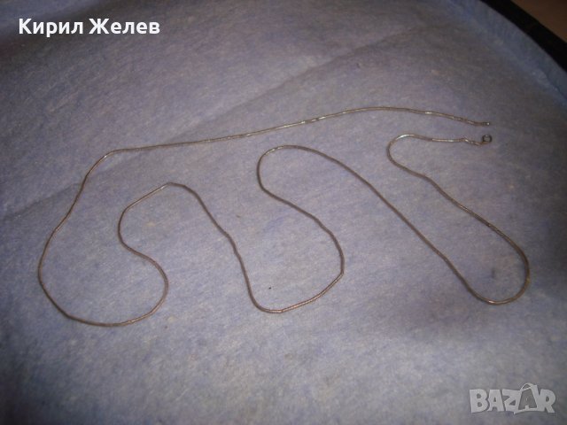 СТАРА СРЕБЪРНА ФИНА ВЕРИЖКА СРЕБРО 925 ПРОБА с ЛЕКА ЗАБЕЛЕЖКА - НУЖДА от ЗАПОЯВАНЕ на ЗАКОПЧАЛКА 272, снимка 4 - Колиета, медальони, синджири - 36817870