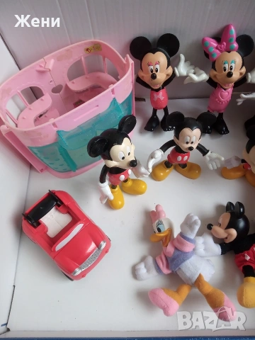 Фигурки Mickey Mause и яхта Minnie Mouse Disney Mattel 2012 кораб лодка сладкарница Мини Маус Дисни, снимка 2 - Кукли - 48265694