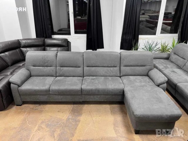 Сив диван от плат четворка с лежанка и функция ракла "PP-HS10002", снимка 9 - Дивани и мека мебел - 39971708