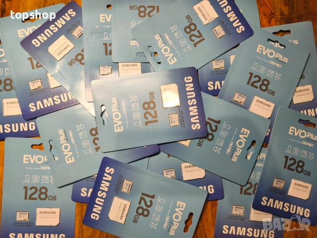 ЧИСТО НОВИ, НАЙ НИСКА ЦЕНА! Карта памет 128GB microSD Samsung EVO Plus - MB-MC128SA/EU...