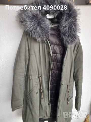 Пухено двулицево яке , снимка 2 - Якета - 53209905