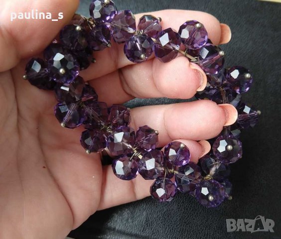 Гривна с аметисти "Charm bracelet" , снимка 2 - Гривни - 29548446