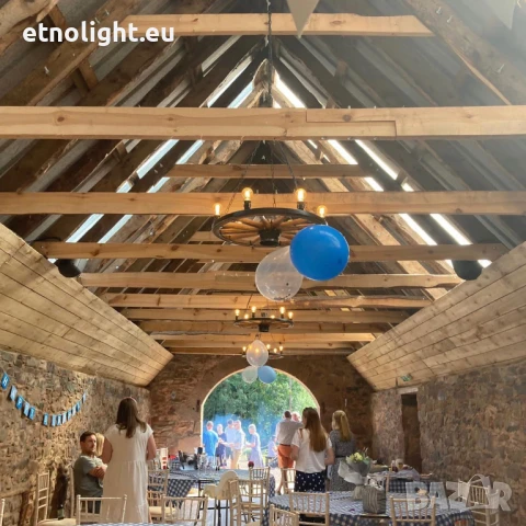 Полилеи от автентични реставрирани колела от каруца , снимка 17 - Полилеи - 40219450