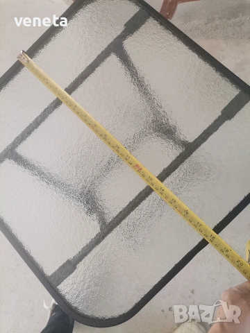 стъклена квадратна бистро маса с неръждаема рамка, снимка 7 - Маси - 53249553