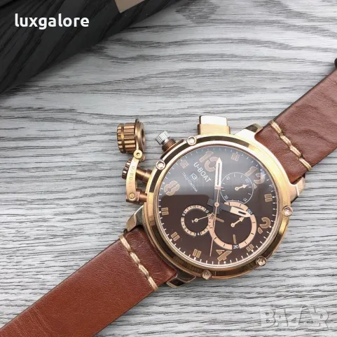 Mъжки часовник U-Boat U-51 Chimera Bronze с кварцов механизъм, снимка 6 - Мъжки - 47638790