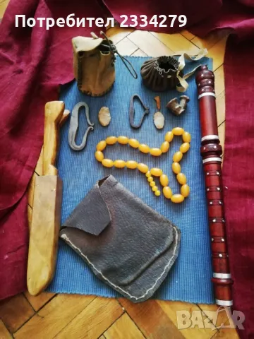 Стар допълнения към носия: пояс, броеница, гривна, челник. , снимка 2 - Антикварни и старинни предмети - 48271895