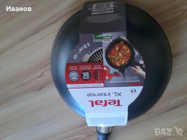 Уок тиган-28 ф-Tefal XL-intense titanium ,нов, снимка 2 - Съдове за готвене - 34267850