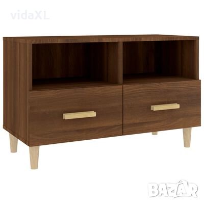 vidaXL ТВ шкаф, кафяв дъб, 80x36x50 см, инженерно дърво(SKU:817491, снимка 1