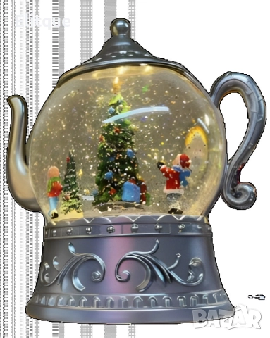 Коледна снежна топка във формата на чайник, снимка 4 - Декорация за дома - 52840818
