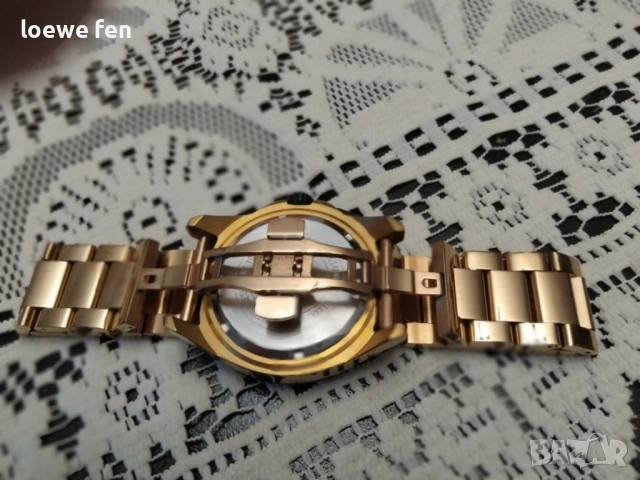 Esprit Rose Gold - rolex breitling style - неръждаема стомана с покритие розово злато !, снимка 4 - Мъжки - 53049278