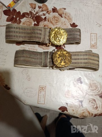 Офицерски парадни колана 2 броя, снимка 1