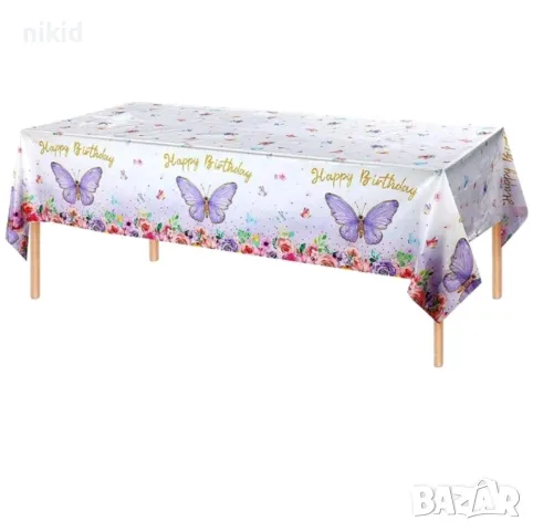 Пеперуди пеперуда найлонова покривка за парти рожден ден, снимка 2 - Покривки за маси - 47893528