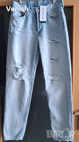 Нови дънки H&M 2бр и пончо, снимка 2 - Дънки - 51532112