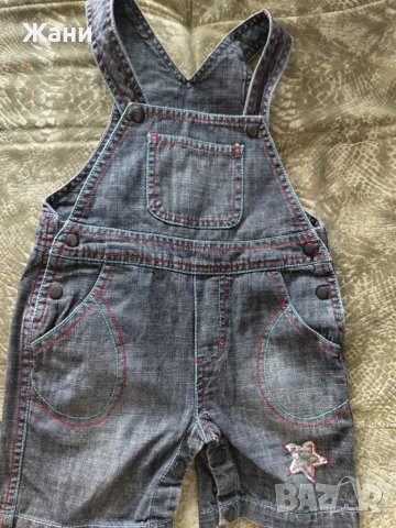 Гащеризони - дънки джинси 80 размер, снимка 3 - Детски панталони и дънки - 44450902