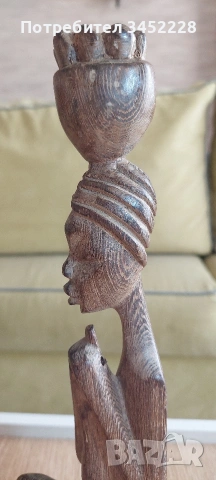 дърворезба за ценители височина 33см , снимка 4 - Декорация за дома - 53132053