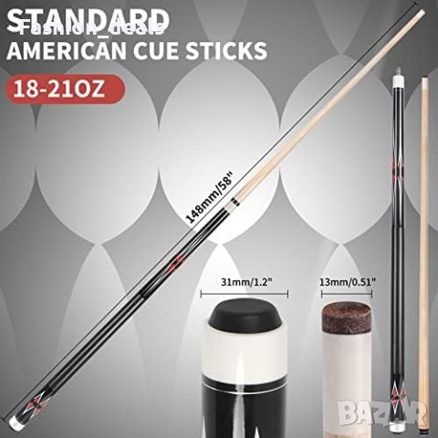 Нови 2 броя билярдни пръчки щеки и кийове Игри Развлечение Възрастни, снимка 3 - Други спортове - 42072356